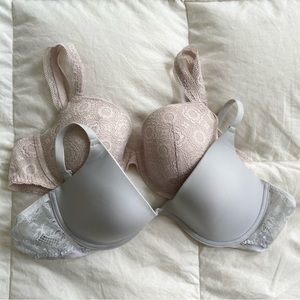 Set of 2 lace t-shirt bras